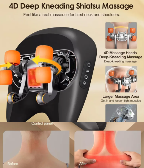 Shiatsu Neck & Shoulder Massager with Heat